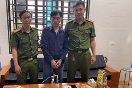 Đối tượng Trần Quốc Lô tại thời điểm bị bắt giữ. Ảnh: Công an tỉnh Nghệ An.