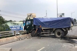 Hiện trường vụ tai nạn.