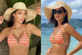 Thùy Tiên và dàn thí sinh Miss Grand International 2021 chụp ảnh áo tắm quyến rũ