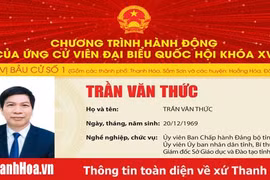 Chương trình hành động của Ứng cử viên Đại biểu Quốc hội khóa XV Trần Văn Thức - Đơn vị bầu cử số 1