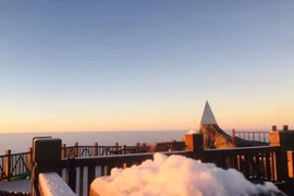 Sương muối phủ trắng đỉnh Fansipan đúng ngày Valentine