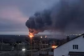 Nổ kho vũ khí đạn của quân đội Nga ở Belgorod. Ảnh South Front