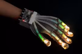 Găng tay cảm biến sợi quang 