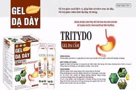 Sản phẩm thực phẩm bảo vệ sức khỏe Gel dạ dày Tritydo gel dạ cẩm bị Cục An toàn thực phẩm buộc tạm dừng việc bán, lưu thông, sử dụng.