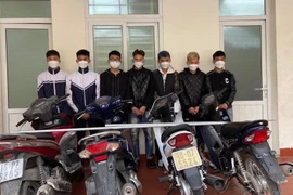 Các đối tượng trong ổ nhóm có hành vi gây rối trật tự công cộng.