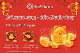 Dùng ngân hàng điện tử Seabank "vui xuân sang, săn chuột vàng"