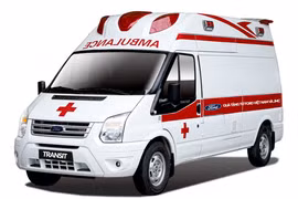 Ford Transit được hoán cải thành xe cứu thương để chở bệnh nhân Covid-19