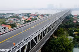 Diện mạo mới cầu Thăng Long trước ngày thông xe 7/1
