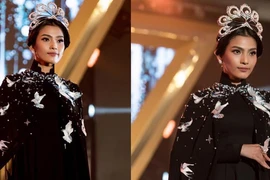 Á hậu Trương Thị May lộng lẫy với áo dài làm vedette