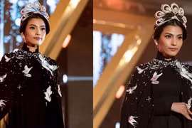 Á hậu Trương Thị May lộng lẫy với áo dài làm vedette