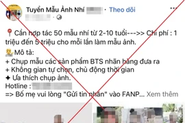 Đăng kí qua mạng cho con làm người mẫu nhí, mẹ bị lừa hơn 300 triệu