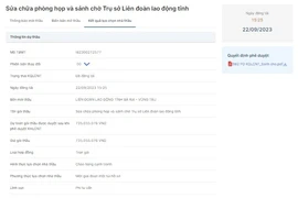 BRVT: Cùng ngày Châu Hùng Vỹ trúng 2 gói sửa chữa Trụ sở Liên đoàn lao động