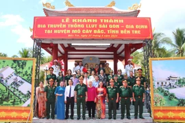 Khánh thành công trình bia truyền thống LLVT Sài Gòn-Gia Định tại Bến Tre