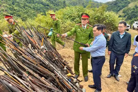 Nghệ An: Tiêu hủy gần 1.000 khẩu súng tự chế và nòng súng 