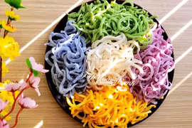 Cách làm mứt dừa non ngũ sắc