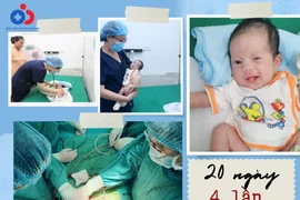 4 lần đại phẫu trong 20 ngày đầu đời cứu trẻ nặng 2,5 kg