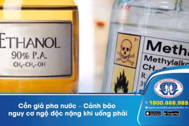 1 người mù, một người sống thực vật vì uống cồn giả pha nước