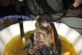 Tận mục món súp dơi đầy lông, sõng soài trong bát