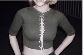 “Đỏ mặt” trào lưu mặc áo “toang” vòng 1 mạo hiểm