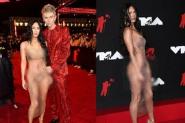 Mỹ nhân lộ nguyên cơ thể do trang phục mỏng manh, tóc ướt dính