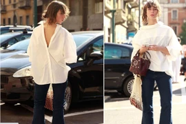 Muôn kiểu sexy với sơ mi trắng của chị em