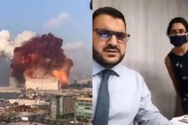 Video: Vụ nổ thảm họa ở Li Băng hất văng nữ MC khi đang phỏng vấn