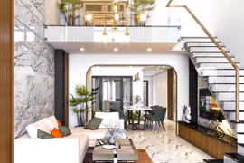 Nhà gác lửng thiết kế nhỏ xinh vẫn đầy đủ tiện nghi