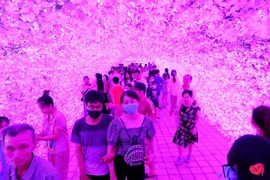 Chen chân “check-in” công viên ánh sáng lần đầu xuất hiện ở Đà Nẵng