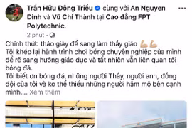 Cựu sao HAGL “tháo giày”, chuyển sang làm… thầy giáo