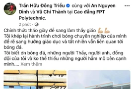 Cựu sao HAGL “tháo giày”, chuyển sang làm… thầy giáo