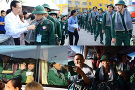 Buồn vui khó nói thành lời trong ngày tiễn tân binh nhập ngũ