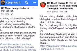 Nữ giám đốc ở Phú Quốc lên facebook chửi hiệu trưởng vì để con gái lưu ban 