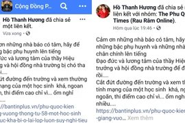 Nữ giám đốc ở Phú Quốc lên facebook chửi hiệu trưởng vì để con gái lưu ban 