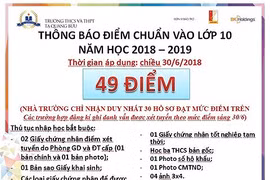 Sở GD&ĐT Hà Nội yêu cầu hoàn trả toàn bộ lệ phí vào lớp 10 tại trường Tạ Quang Bửu