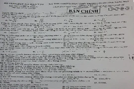 Đề thi THPT quốc gia môn Vật lý năm 2015 mã đề 274 và đáp án