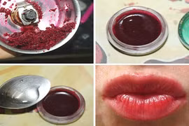 Cách làm 5 loại son không chì từ củ quả siêu đẹp