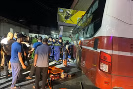 Phụ xe khách tử vong khi kiểm tra hệ thống phanh