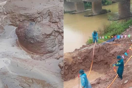 Phát hiện bom khủng khi thi công kè chống sạt lở ở Hà Tĩnh