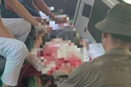 Người phụ nữ bị đá rơi trúng người khi đi dọn thực bì