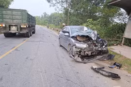 Ô tô đối đầu xe máy, 2 người thương vong ở Hà Tĩnh