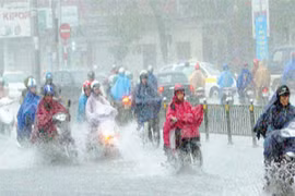 Hôm nay, cả nước mưa rào và giông