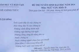 Gợi ý đáp án, đề thi môn Văn khối C, D 2014