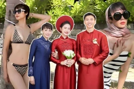 Gu ăn mặc trẻ trung gợi cảm của mẹ vợ Đoàn Văn Hậu ở tuổi U50