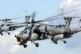 Xem sức mạnh trực thăng Mi-28N của Nga dùng phá hủy các cứ điểm Ukraine