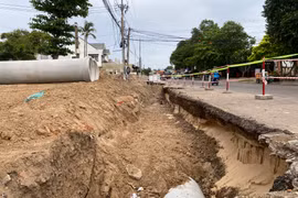 Bình Thuận: Cận cảnh tiến độ thi công gói thầu Nâng cấp đường Trần Quý Cáp