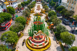 Cận cảnh đường hoa Nguyễn Huệ chuẩn bị cho ngày khai mạc