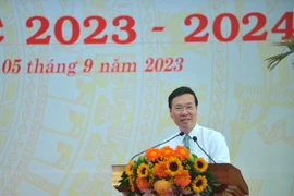 Chủ tịch nước dự khai giảng tại Trường dân tộc nội trú Gia Lai