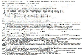 Đề thi thử THPT quốc gia 2015 môn Sinh học THPT Khánh Hưng