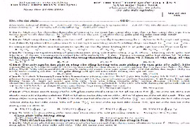 Đề thi thử THPT quốc gia 2015 môn Vật Lý THPT Đoàn Thượng