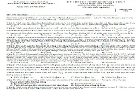 Đề thi thử THPT quốc gia 2015 môn Vật Lý THPT Đoàn Thượng